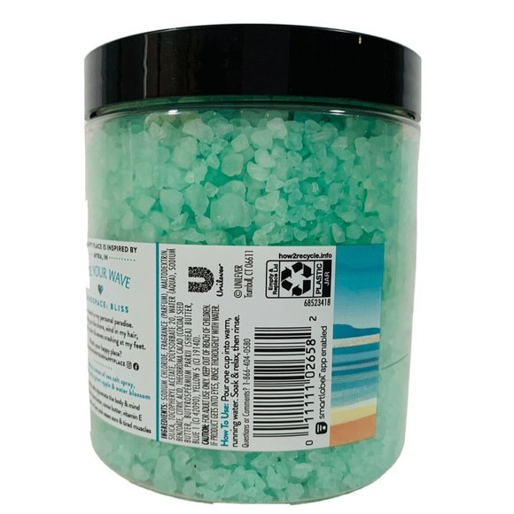 Happy Place Bath Foot Salt Soak 20 OZ Ocean Wave Beach Muscle Relaxing Spa Gift - Picture 3 of 5